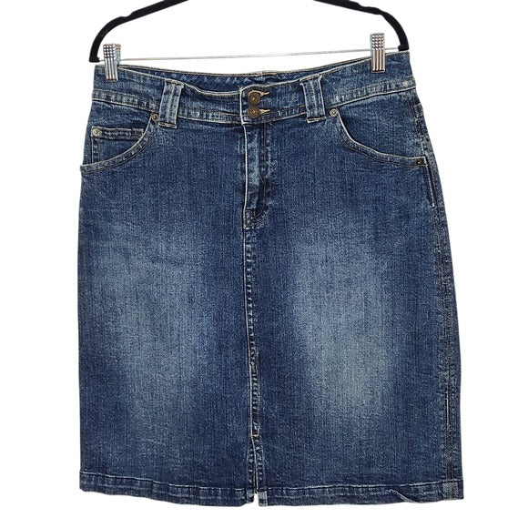 St. John’s Bay Denim Straight Skirt Size 8