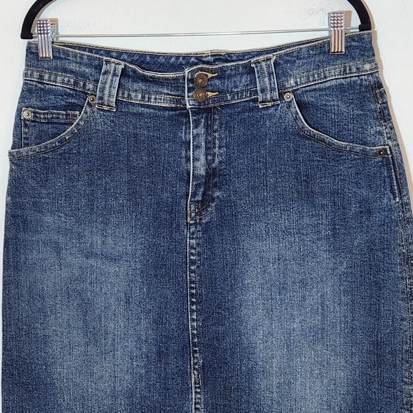 St. John’s Bay Denim Straight Skirt Size 8
