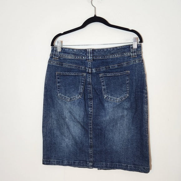 St. John’s Bay Denim Straight Skirt Size 8
