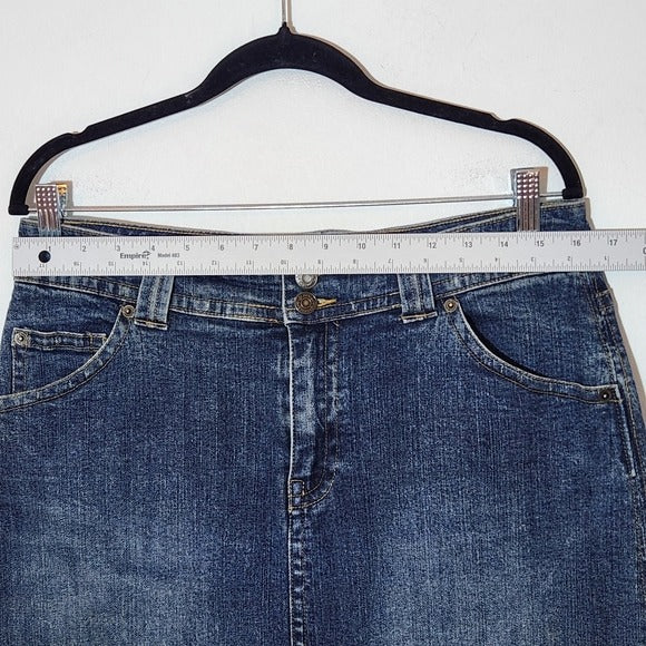 St. John’s Bay Denim Straight Skirt Size 8