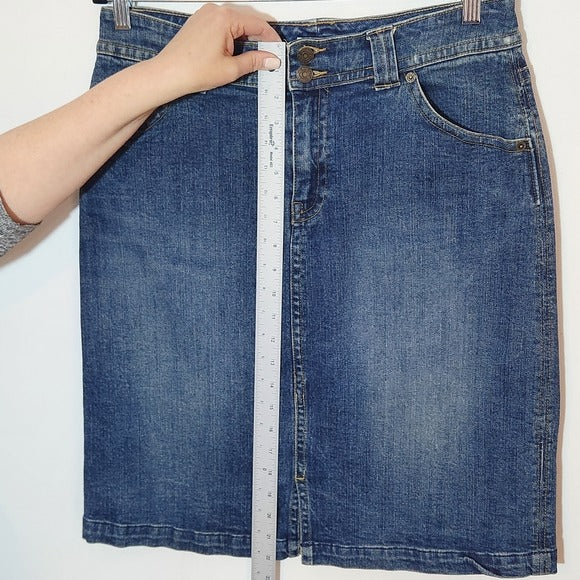 St. John’s Bay Denim Straight Skirt Size 8
