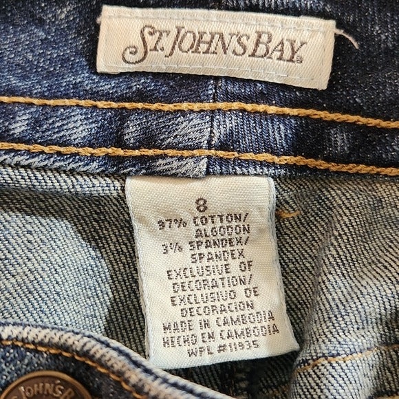 St. John’s Bay Denim Straight Skirt Size 8