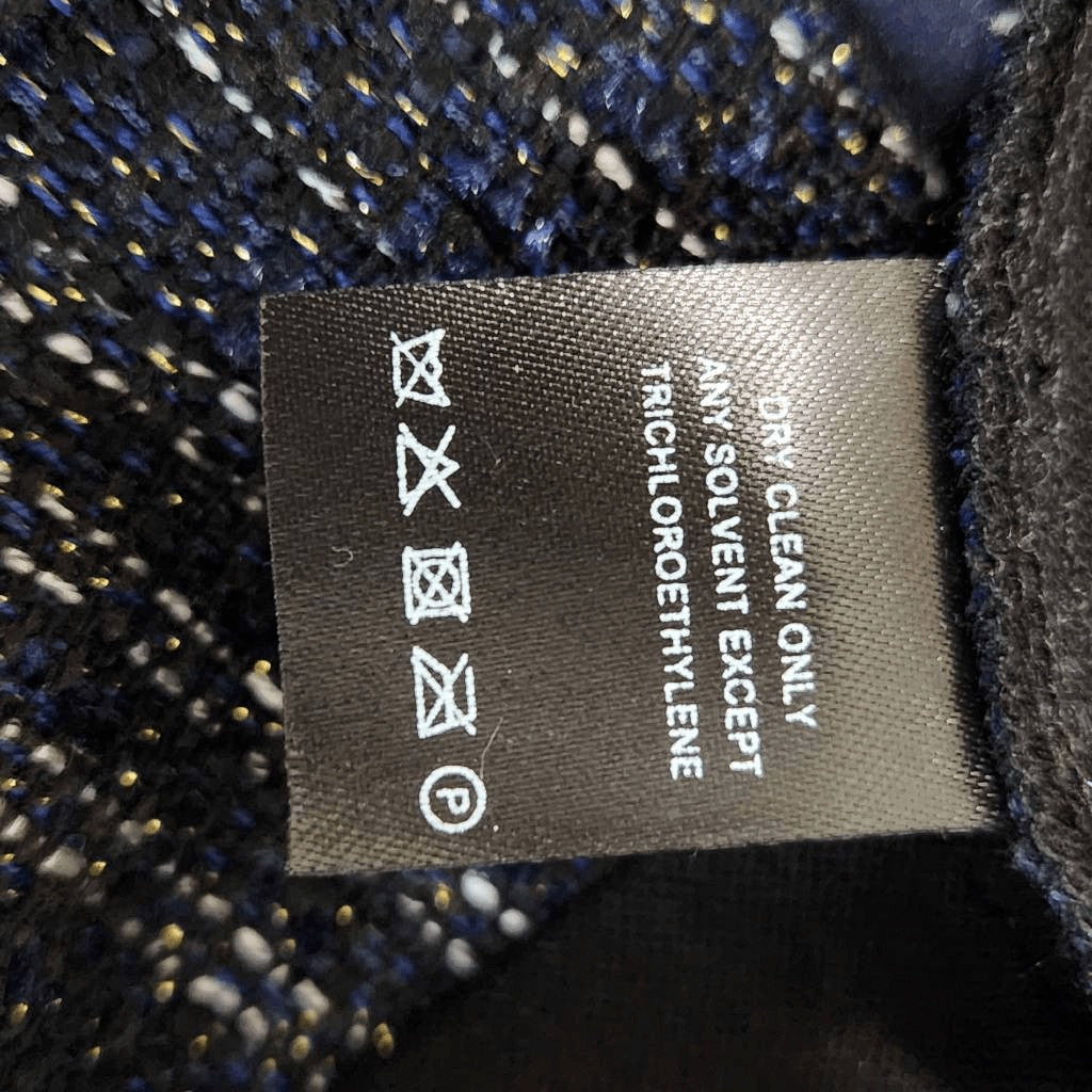 Ava Metallic Navy Tweed Top Size Small NWOT Ava Dressy Tweed Blouse