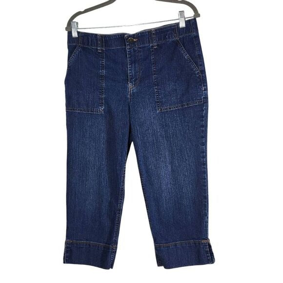 Gloria Vanderbilt Dark Wash Capri Jeans Size 8