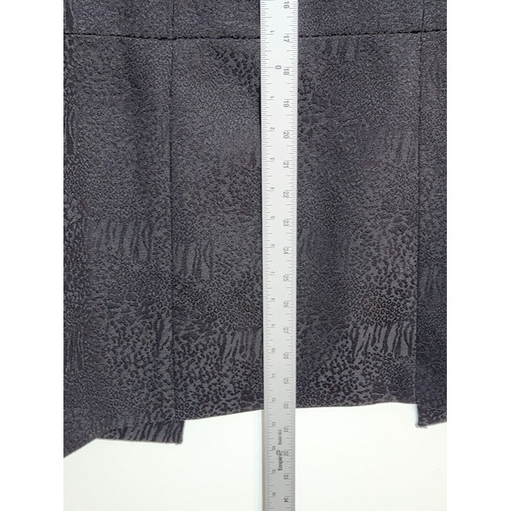 Kasper Black Animal Print Open Blazer Size 6 NWT