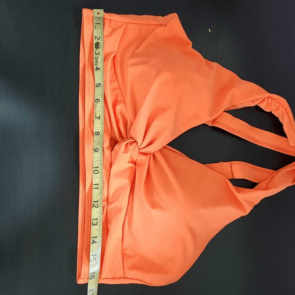Tempt Me Orange and Blue Floral Bikini with High Waist Bottoms NWT Size XXL