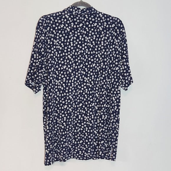 Polo Ralph Lauren Blue Floral Polo Shirt Size XL Preppy Floral Polo