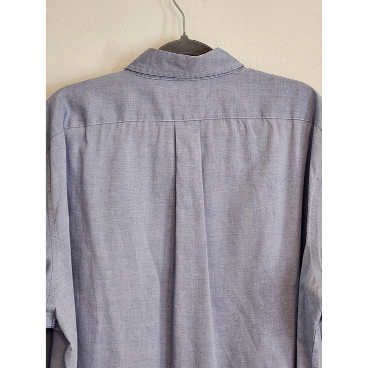 Lauren Ralph Lauren Blue Oxford Button Up Dress Shirt Size 17.5 32/33