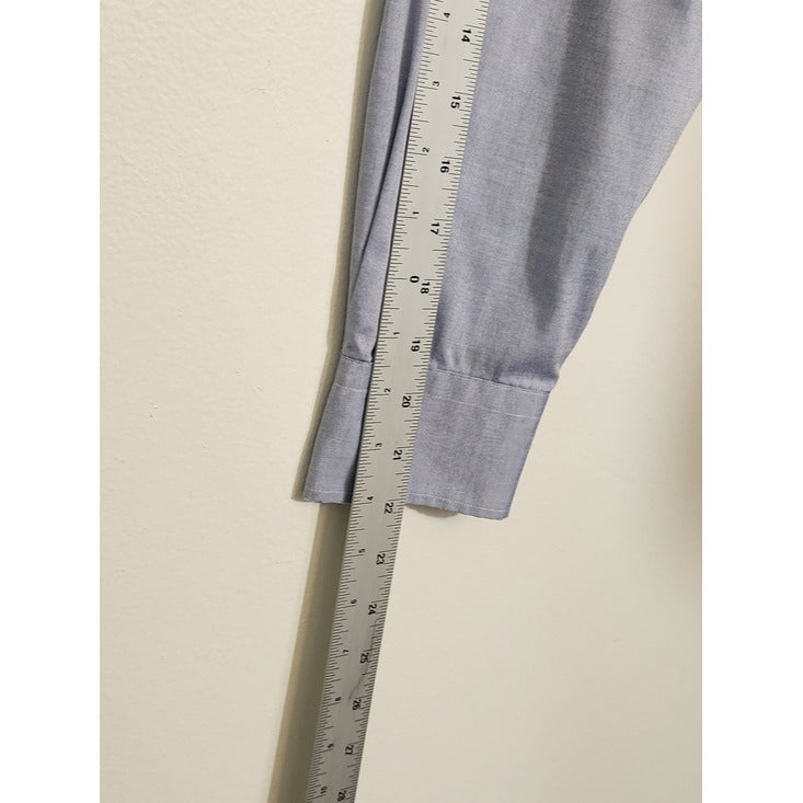 Lauren Ralph Lauren Blue Oxford Button Up Dress Shirt Size 17.5 32/33