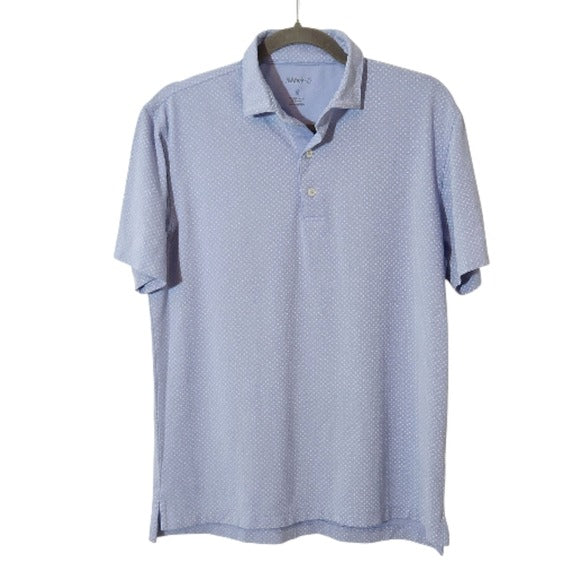 Johnnie-O Light Blue Print Performance Golf Polo Size Small