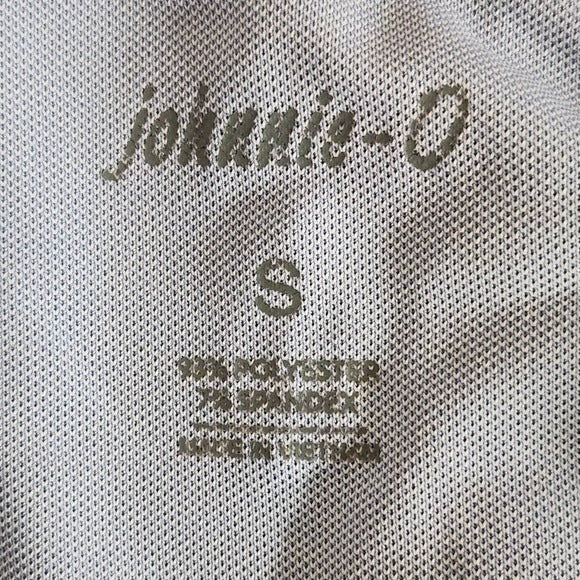 Johnnie-O Light Blue Print Performance Golf Polo Size Small