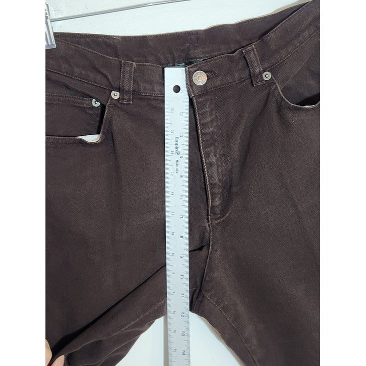 Lauren Ralph Lauren Brown Straight Leg Jeans Size 12 Petite