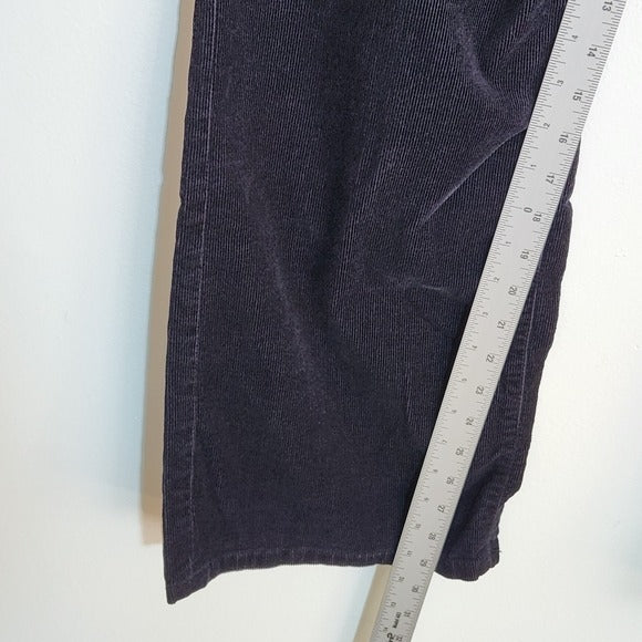 Lands' End Womens Black Corduroy Bootcut Pants Size 20W