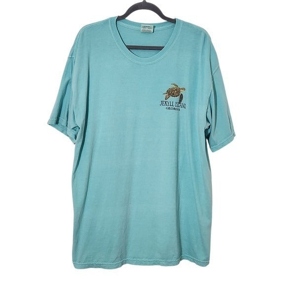 Jekyll Island Georgia Aqua Green Short Sleeve T-Shirt Size XL Jekyll Island Tee