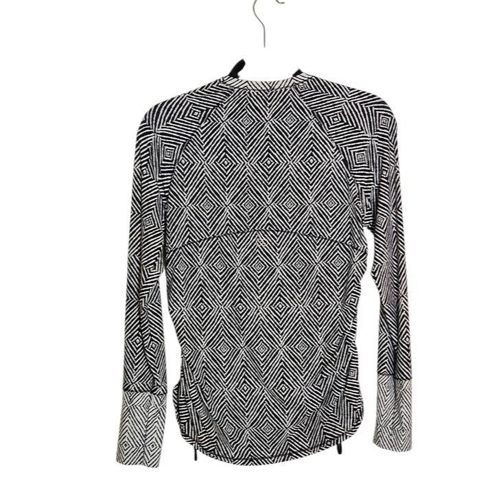 CALIA Black and White Diamond Batik Print Athletic Top Size Large