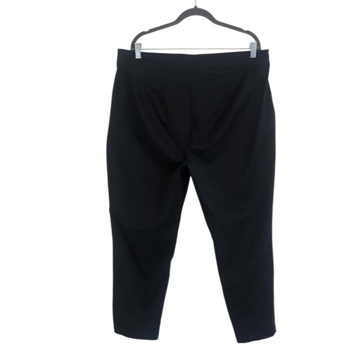 Eloquii Black Cropped Tie Waist Pants Size 16