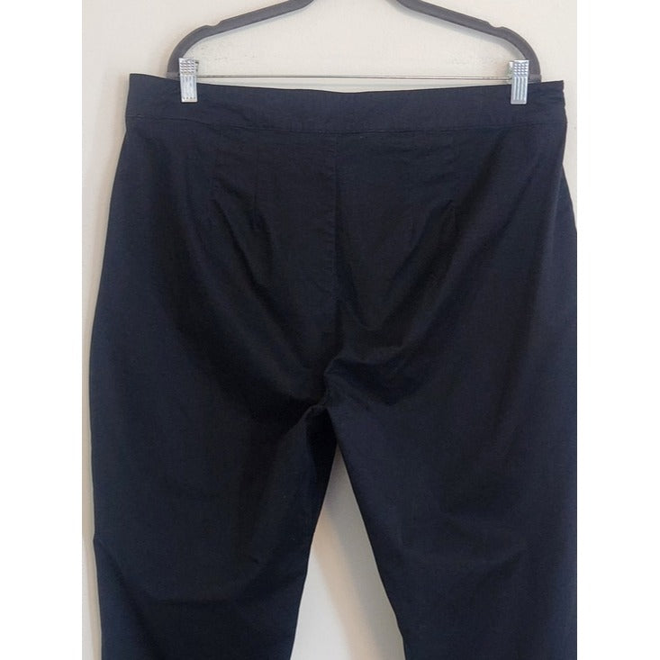 Eloquii Black Cropped Tie Waist Pants Size 16