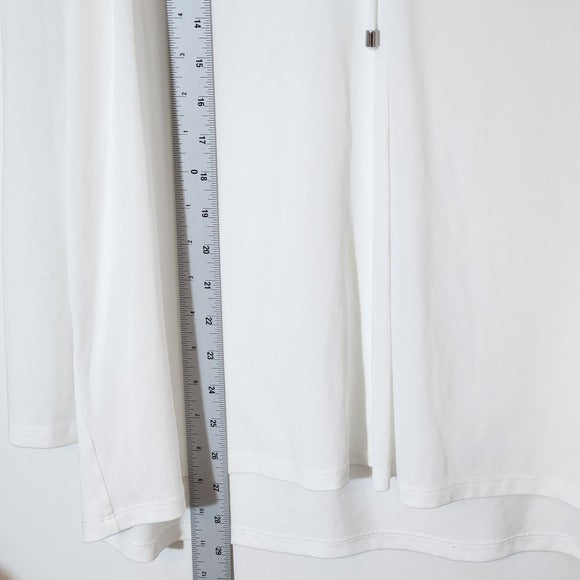 Catherine Malandrino White Peasant Top Size Large