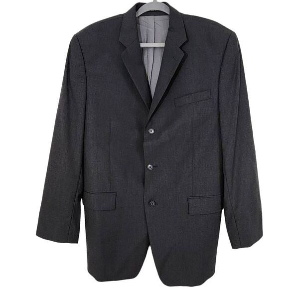 Calvin Klein Gray Sport Coat 42R wedding guest sport coat Charcoal Gray Blazer