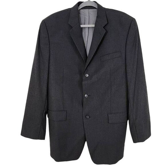 Calvin Klein Gray Sport Coat 42R wedding guest sport coat Charcoal Gray Blazer