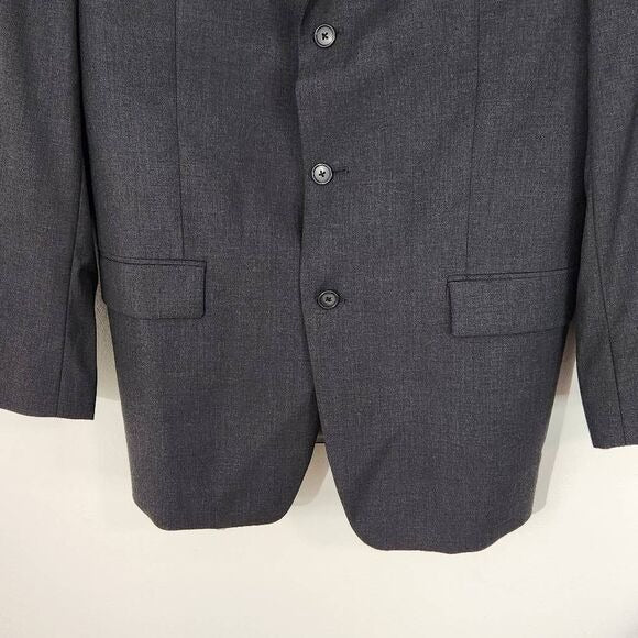 Calvin Klein Gray Sport Coat 42R wedding guest sport coat Charcoal Gray Blazer