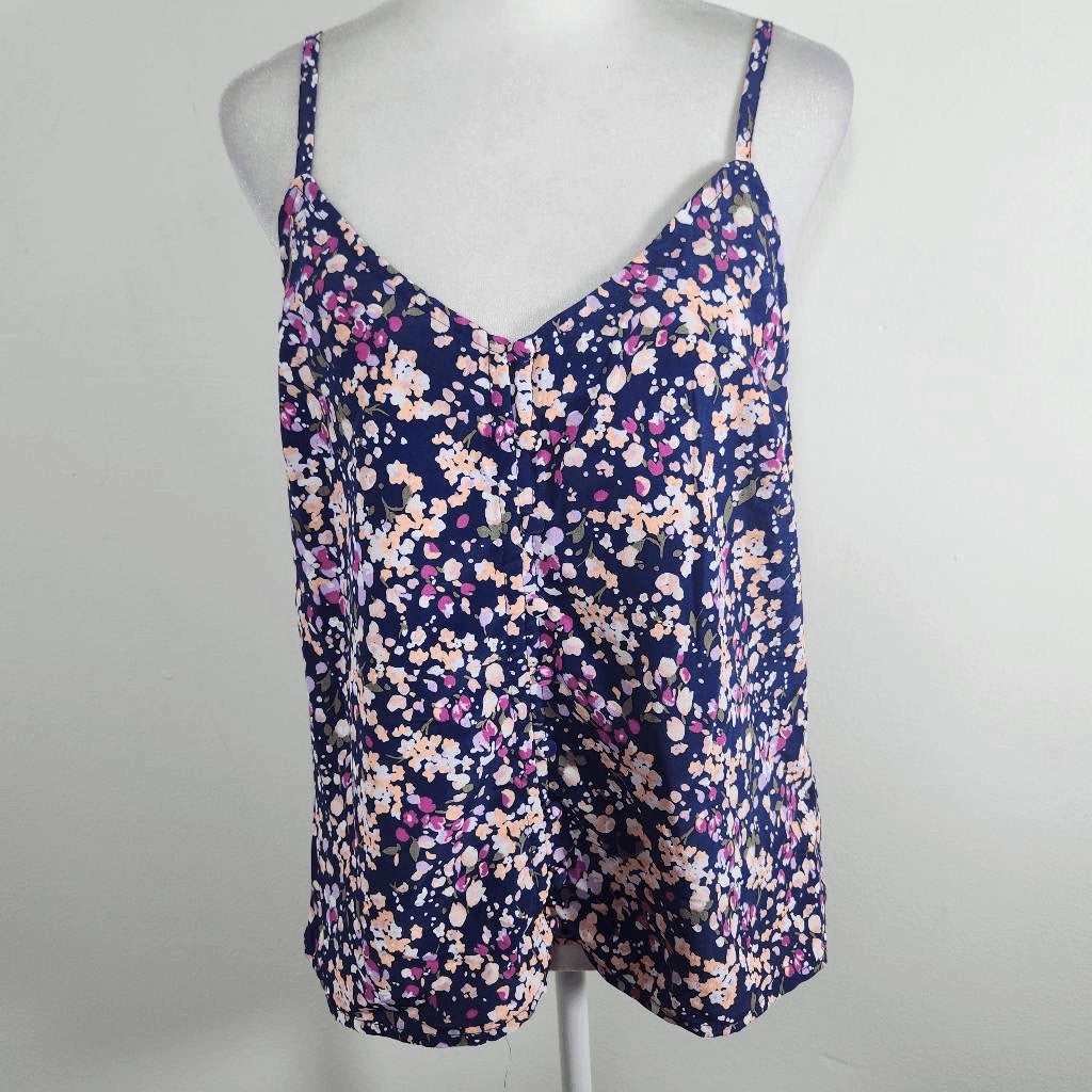 Sanctuary Matching Set Navy Floral Flirty Mini Skirt and Tank Top NWT Sz Medium