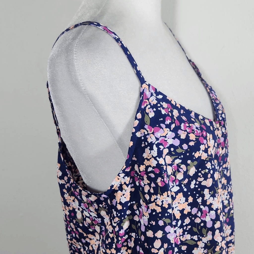 Sanctuary Matching Set Navy Floral Flirty Mini Skirt and Tank Top NWT Sz Medium