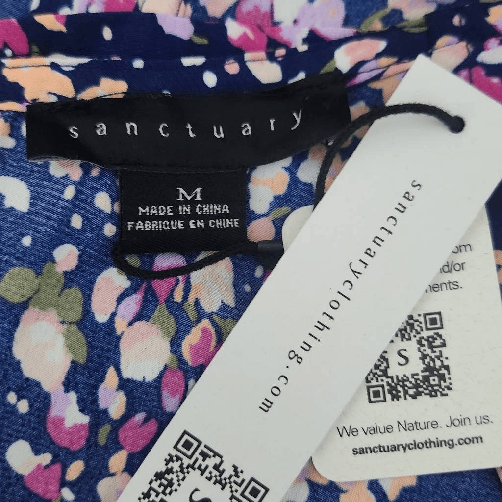 Sanctuary Matching Set Navy Floral Flirty Mini Skirt and Tank Top NWT Sz Medium