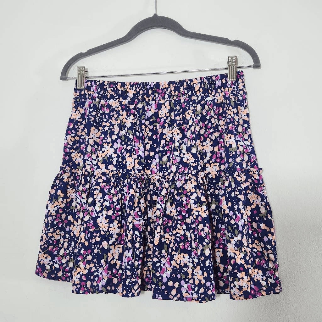 Sanctuary Matching Set Navy Floral Flirty Mini Skirt and Tank Top NWT Sz Medium