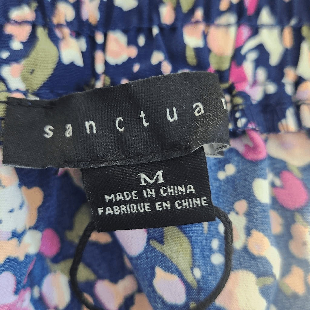 Sanctuary Matching Set Navy Floral Flirty Mini Skirt and Tank Top NWT Sz Medium