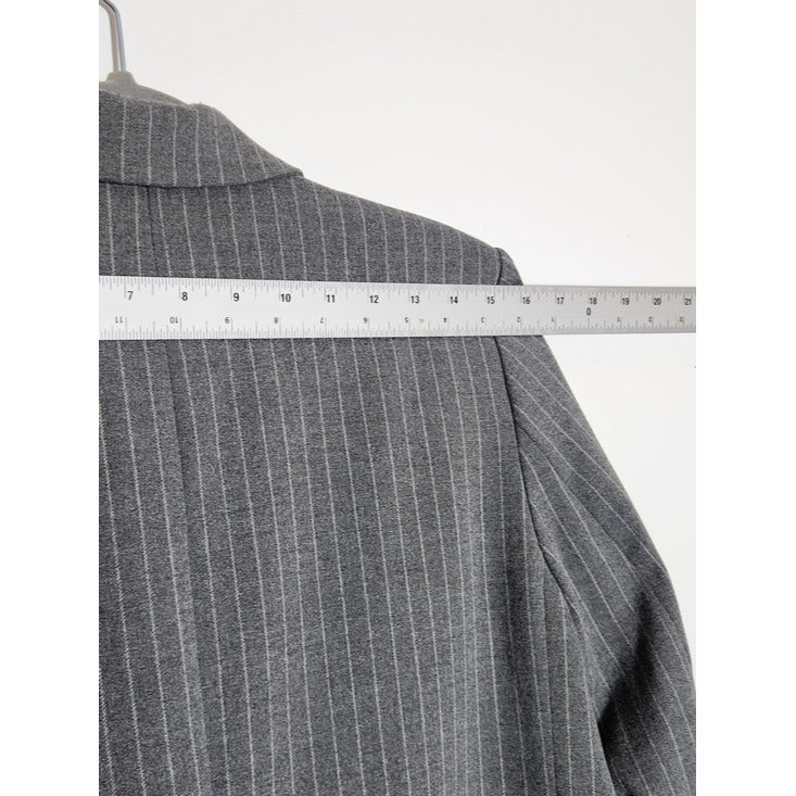 H&M Womens Gray Pinstripe Blazer Size 10