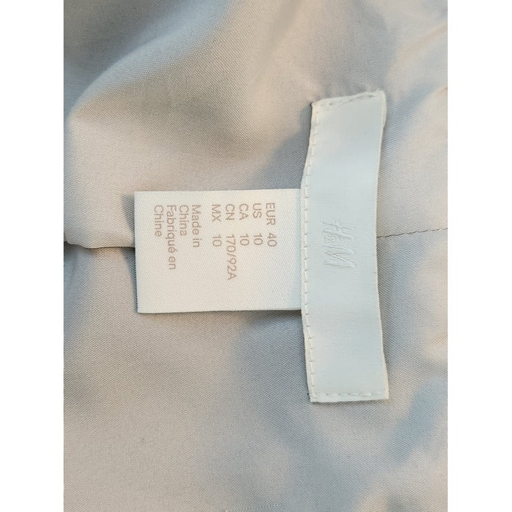 H&M Womens Gray Pinstripe Blazer Size 10