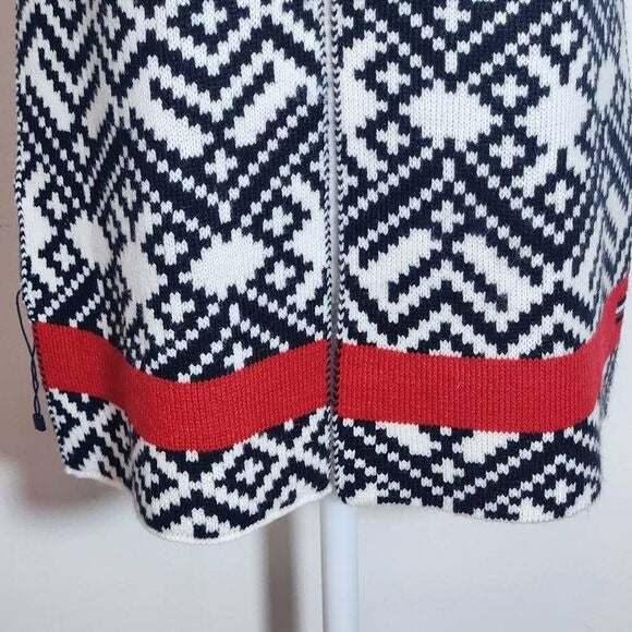 Tommy Hilfiger Black and Red Knit Scarf NWOT One Size Preppy Winter Scarf