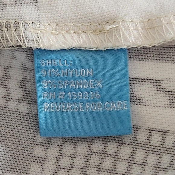 J. McLaughlin Cream Plaid Blouse Size Medium Women's Plaid Top