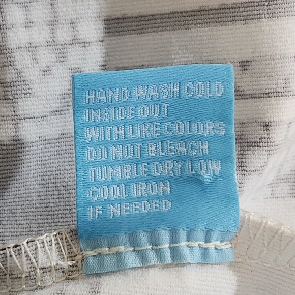 J. McLaughlin Cream Plaid Blouse Size Medium Women's Plaid Top