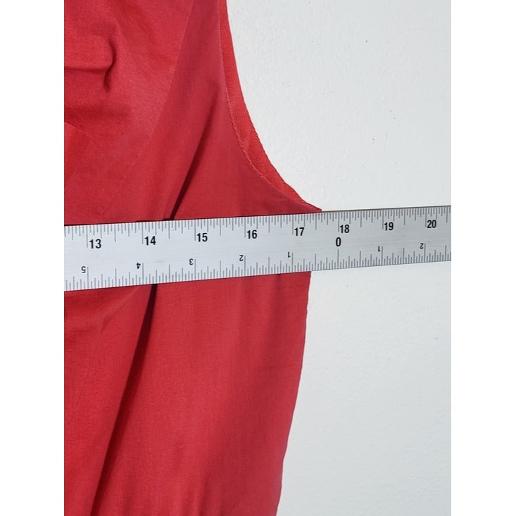 C. Luce Coral Pink Sleeveless Mini Dress with Ruffle and Tie Detail Size Large