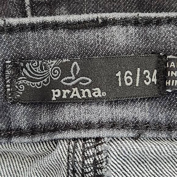 Prana Gray Straight Leg Jeans Size 16