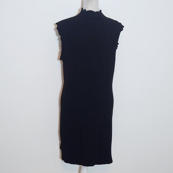 Endless Rose Black Sleeveless Knit Dress Size Large Black Knit Mini Dress