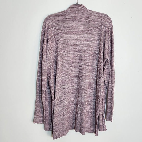 LOFT Outlet Heather Purple Open Front Cardigan Size XL NWT