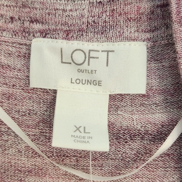 LOFT Outlet Heather Purple Open Front Cardigan Size XL NWT