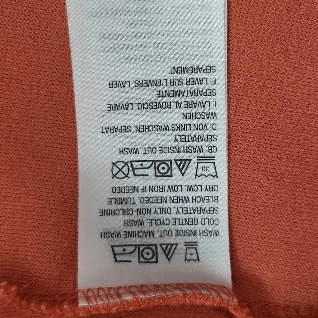 D&Co. Orange Half-Zip Top Size Medium Orange Knit Terry Cloth Pullover
