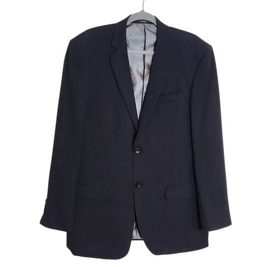 J. Ferrar Mens Black Sport Coat Size 40L