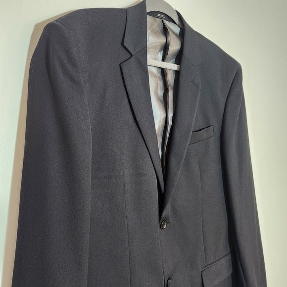 J. Ferrar Mens Black Sport Coat Size 40L
