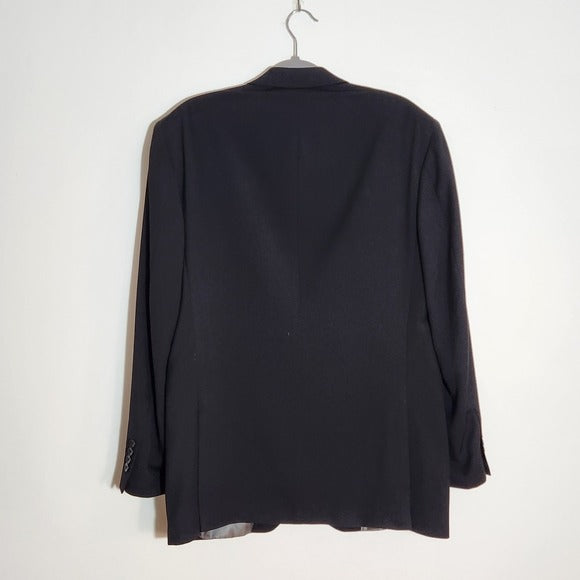 J. Ferrar Mens Black Sport Coat Size 40L