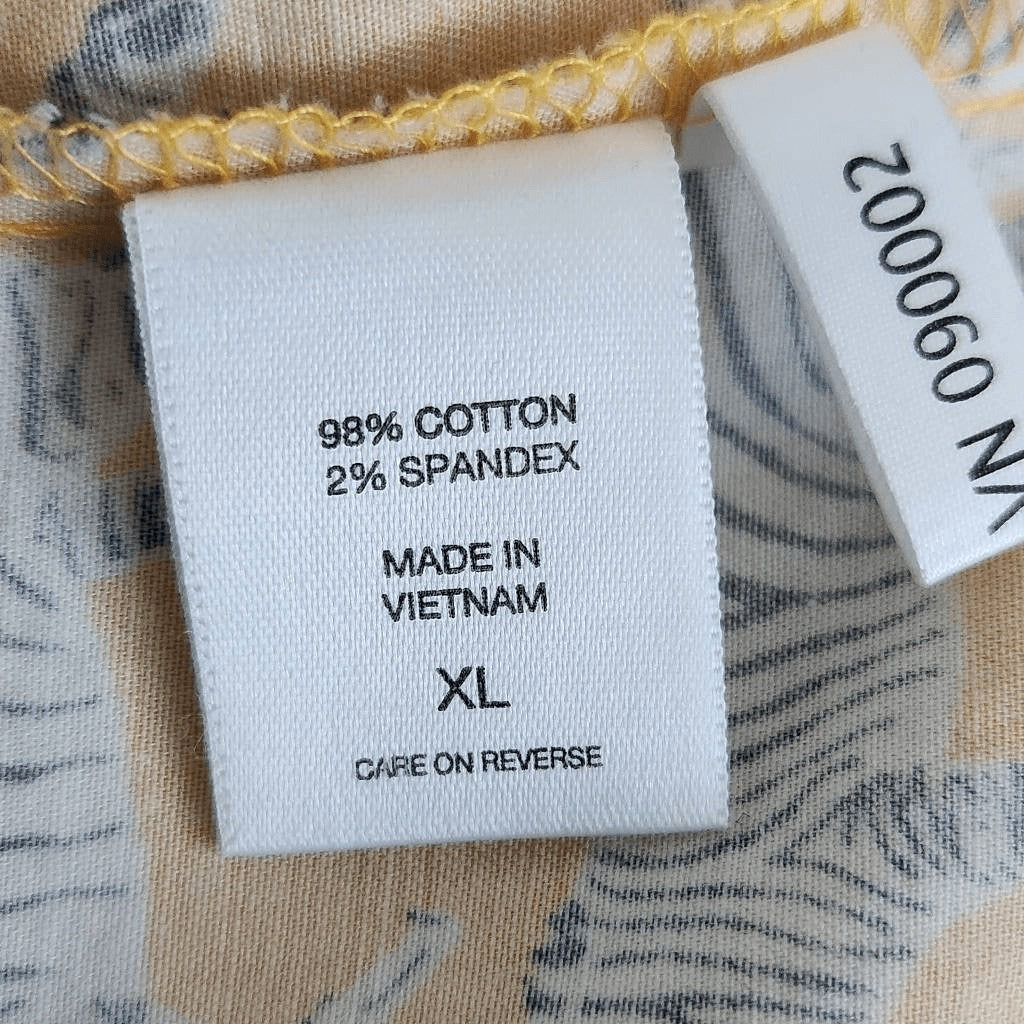 7th Avenue New York & Company Yellow Zebra Shirt Size XL Yellow Zebra Top