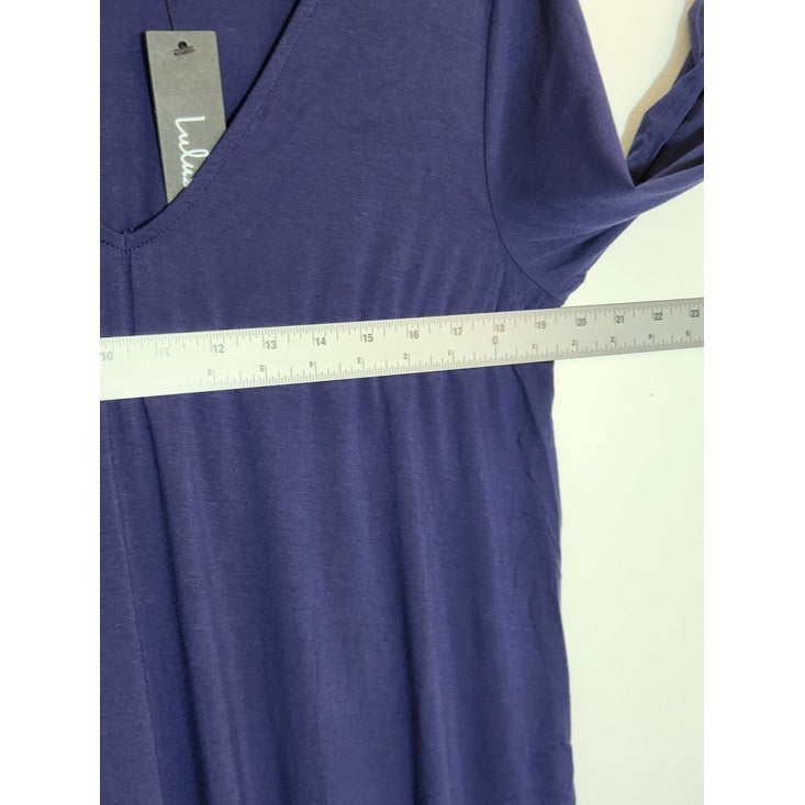 Lulus Navy Blue Shift Dress with Shoulder and Arm Cutouts Size XL NWT