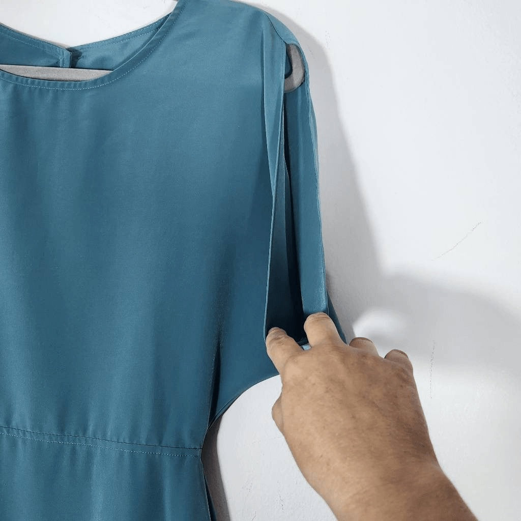 BCBGeneration Blue Dolman Sleeve Mini Dress Size 4 BCBG Blue Wedding Guest Dress