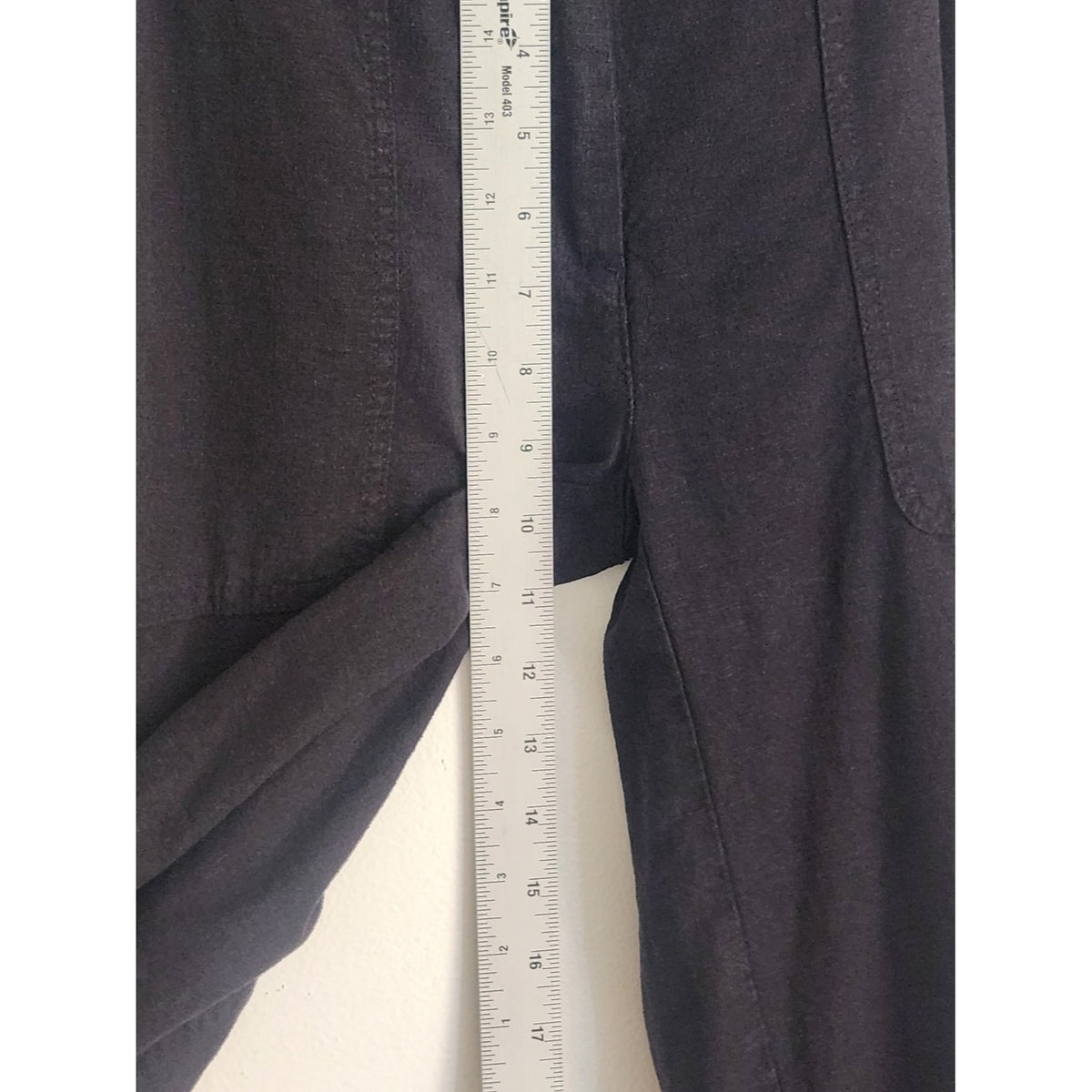 Rachel Zoe Black Linen Blend Cropped Cargo Pants Size 2