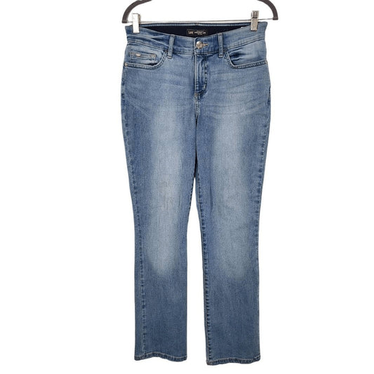 Lee Regular Fit Mid-Rise Straight Leg Jeans Size 6 Short Lee Button-Fly Denim