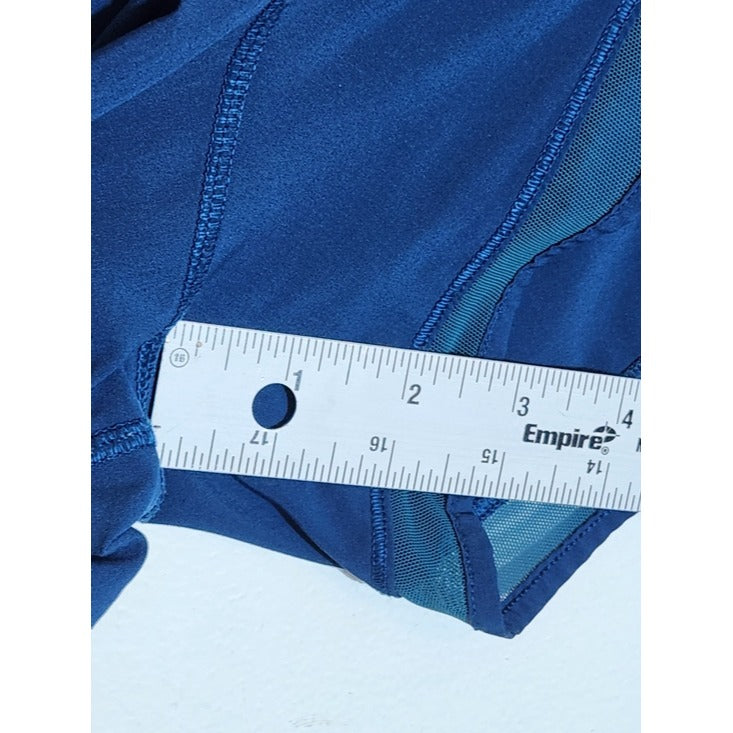 Lululemon Mind Over Miles Blue Shorts with Mesh Detail Size 4